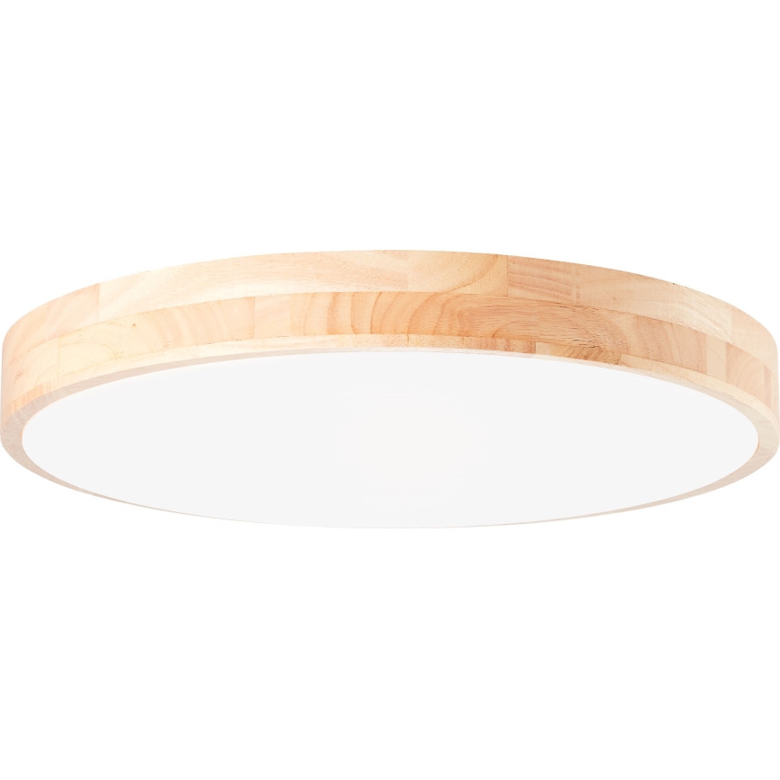 Brilliant - SLIMLINE светодиодный диммируемый потолочный светильник LED/60 Вт/230 В 3000–6500 К Ø 45 см, корпус из резинового дерева, с пультом дистанционного управления