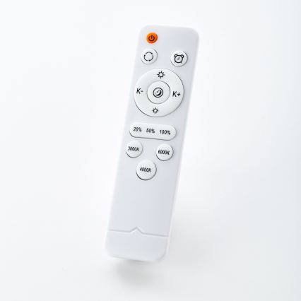 Brilliant - SLIMLINE светодиодный диммируемый потолочный светильник LED/60 Вт/230 В 3000–6500 К Ø 45 см, корпус из резинового дерева, с пультом дистанционного управления