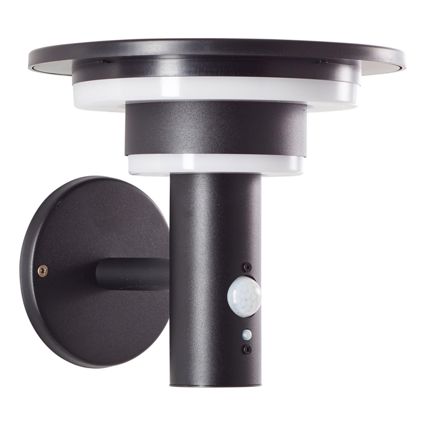 Brilliant - Светодиодный настенный светильник на солнечной батарее с датчиком GARVINA LED/3W/3,7V IP44 черный