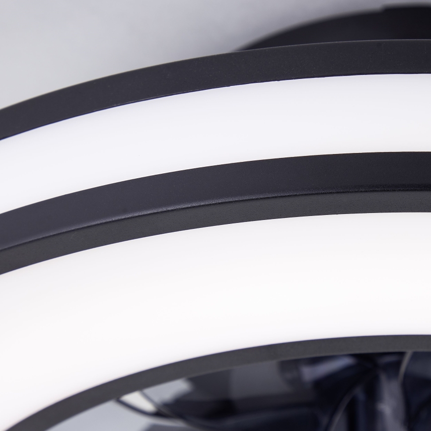 Brilliant - Светодиодный потолочный RGBW-вентилятор с регулированием яркости MONDELLO LED/26W/230V 2700-6500K диаметр 41 см черный + дистанционное управление