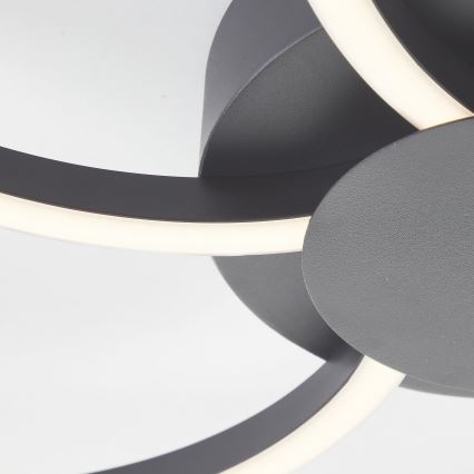 Brilliant - Светодиодный потолочный светильник с регулированием яркости FICO LED/32W/230V 3000-6500K диаметр 65 см черный + дистанционное управление