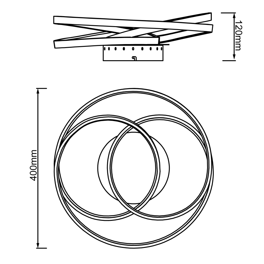 Brilliant - Светодиодный потолочный светильник LABYRINTH LED/40W/230V диаметр 39,5 см серый