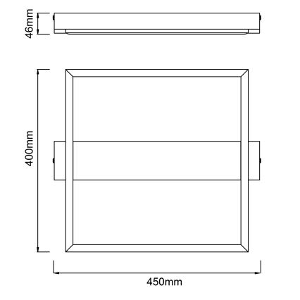Brilliant - Светодиодный потолочный светильник с регулированием яркости LONEOS LED/24W/230V 3000K 45x40 см