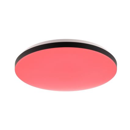 Brilliant - Светодиодный потолочный RGBW-светильник с регулированием яркости LIVIO LED/20W/230V 3000-6500K диаметр 49 см черный + дистанционное управление
