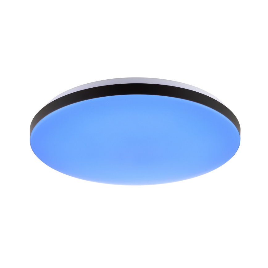 Brilliant - Светодиодный потолочный RGBW-светильник с регулированием яркости LIVIO LED/20W/230V 3000-6500K диаметр 49 см черный + дистанционное управление