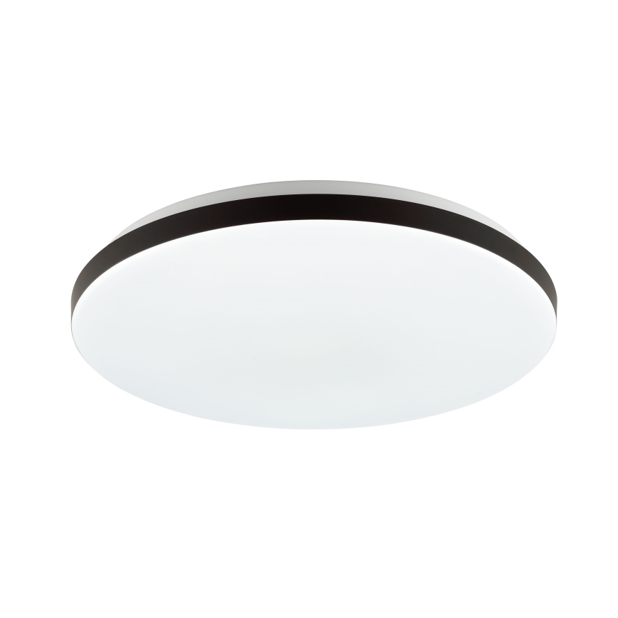 Brilliant - Светодиодный потолочный RGBW-светильник с регулированием яркости LIVIO LED/20W/230V 3000-6500K диаметр 49 см черный + дистанционное управление