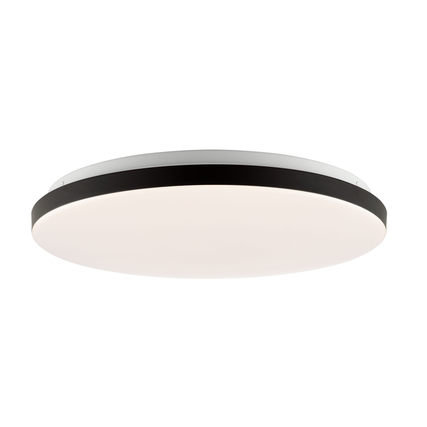 Brilliant - Светодиодный потолочный RGBW-светильник с регулированием яркости LIVIO LED/20W/230V 3000-6500K диаметр 49 см черный + дистанционное управление