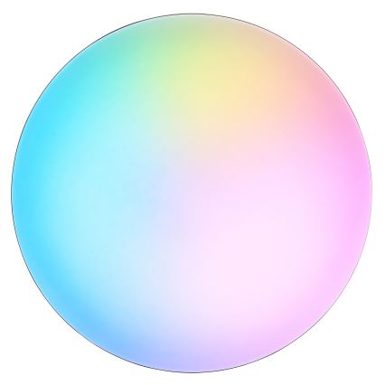 Brilliant - Светодиодный потолочный RGBW-светильник с регулированием яркости LIVIO LED/20W/230V 3000-6500K диаметр 49 см черный + дистанционное управление