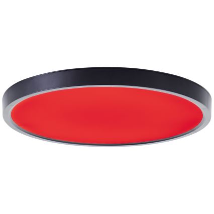 Brilliant - Светодиодный потолочный RGBW-светильник с регулированием яркости LOTTI LED/16W/230V 3000K диаметр 30 см черный Wi-Fi Tuya + дистанционное управление