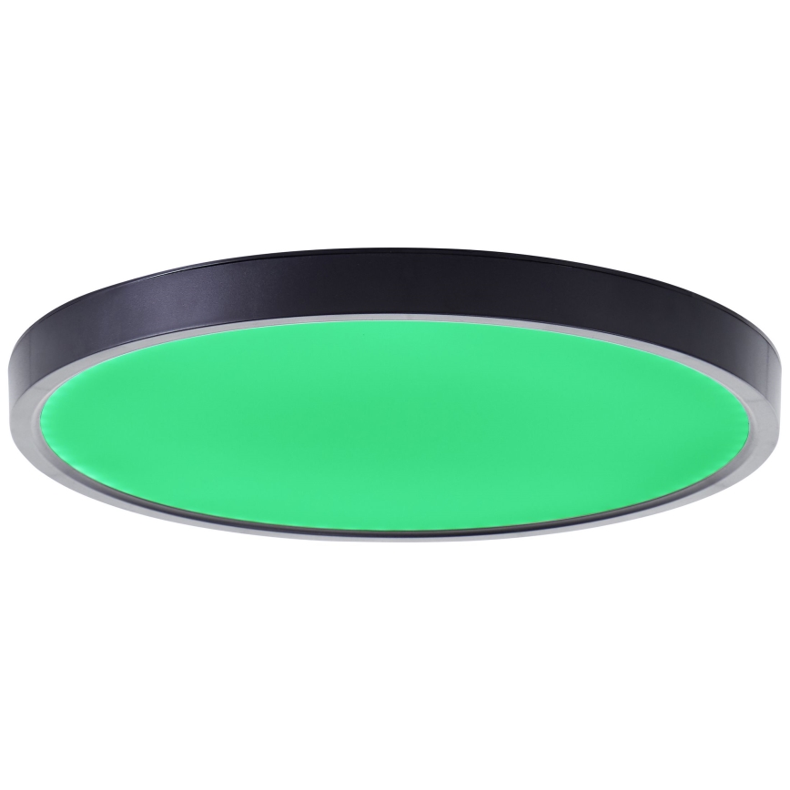 Brilliant - Светодиодный потолочный RGBW-светильник с регулированием яркости LOTTI LED/16W/230V 3000K диаметр 30 см черный Wi-Fi Tuya + дистанционное управление