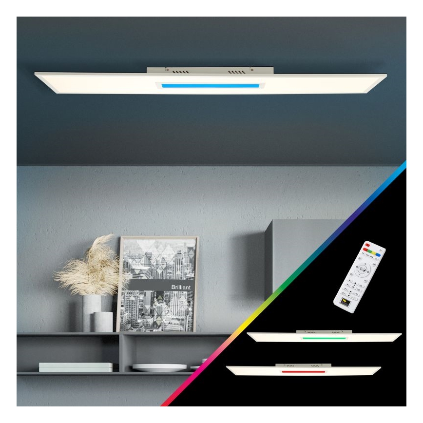 Brilliant - Светодиодный потолочный RGBW-светильник с регулированием яркости ODELLA LED/37W/230V 2700-6500K + дистанционное управление