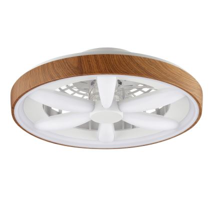 Brilliant - Светодиодный потолочный RGBW-вентилятор с регулированием яркости GAIANO LED/24W/230V 2700-6500K диаметр 48 см коричневый + дистанционное управление