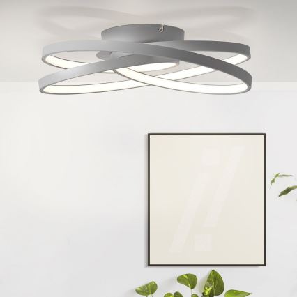Brilliant - Светодиодный потолочный светильник LABYRINTH LED/40W/230V диаметр 39,5 см серый