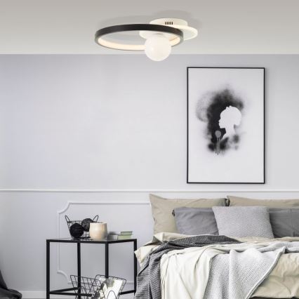 Brilliant - Светодиодный потолочный светильник с регулированием яркости ATLANTA LED/24W/230V черный/белый