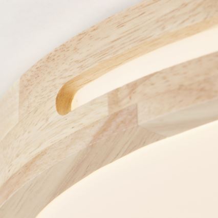 Brilliant - Светодиодный потолочный светильник с регулированием яркости WOODBURY LED/24W/230V диаметр 39 см каучук - сертифицировано FSC