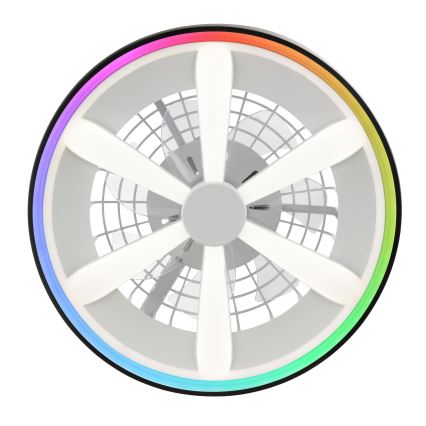 Brilliant - Светодиодный RGBW потолочный вентилятор с диммером и светильником GAIANO LED/48W/230V 2700-6500K черный + дистанционное управление