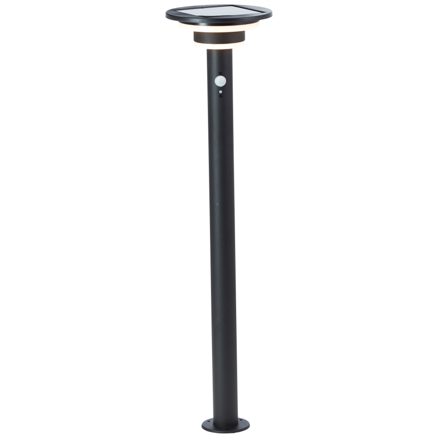 Brilliant - Светодиодный светильник на солнечной батарее с датчиком GARVINA LED/3W/3,7V 2000 mAh 85 см IP44 черный