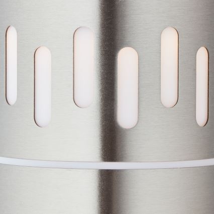 Brilliant - Світлодіодна вулична лампа з датчиком LEIGH LED/0,9W/230V + 1xE27/11W 80 см IP44 глянцевий хром