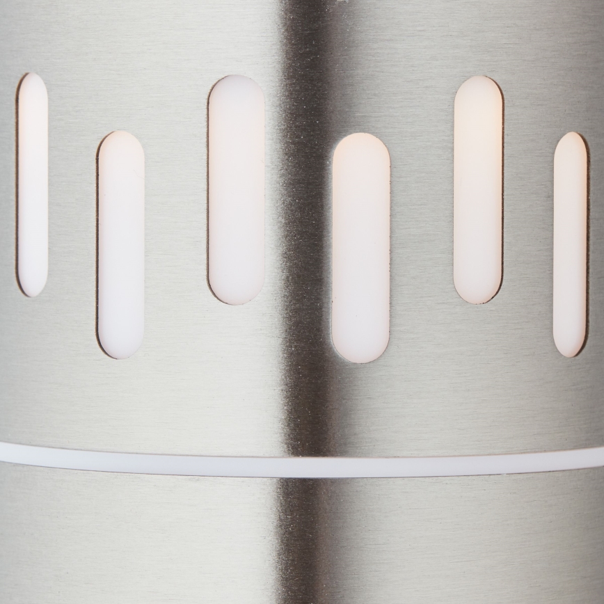 Brilliant - Світлодіодна вулична лампа з датчиком LEIGH LED/0,9W/230V + 1xE27/11W 80 см IP44 глянцевий хром