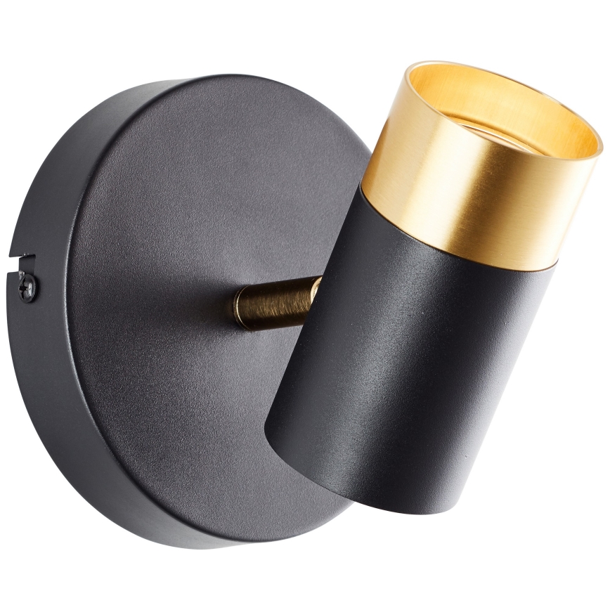 Брілліант - Світлодіодний настінний точковий світильник ВІГОЛО 1xGU10/5W/230V чорний/золотий