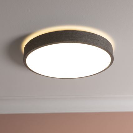 Brilliant - Світлодіодний стельовий світильник з регулюванням яскравості FILIZ LED/24W/230V діаметр 38,5 см сірий