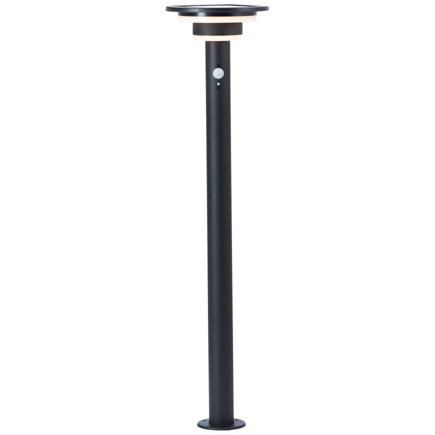 Brilliant - Світлодіодний світильник на сонячній батареї з датчиком GARVINA LED/3W/3,7V 85 см IP44 чорний