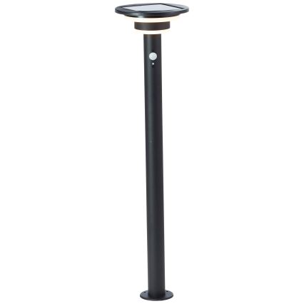 Brilliant - Світлодіодний світильник на сонячній батареї з датчиком GARVINA LED/3W/3,7V 85 см IP44 чорний