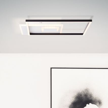 Brilliant - Світлодіодний стельовий світильник з регулюванням яскравості IORGO LED/40W/230V 3000K 43,5x43,5 см білий/чорний