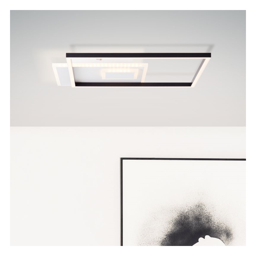 Brilliant - Світлодіодний стельовий світильник з регулюванням яскравості IORGO LED/40W/230V 3000K 43,5x43,5 см білий/чорний