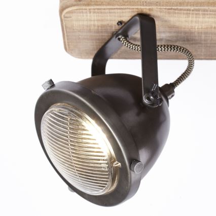 Brilliant - Точечный светильник CARMEN WOOD 3xGU10/5W/230V коричневый