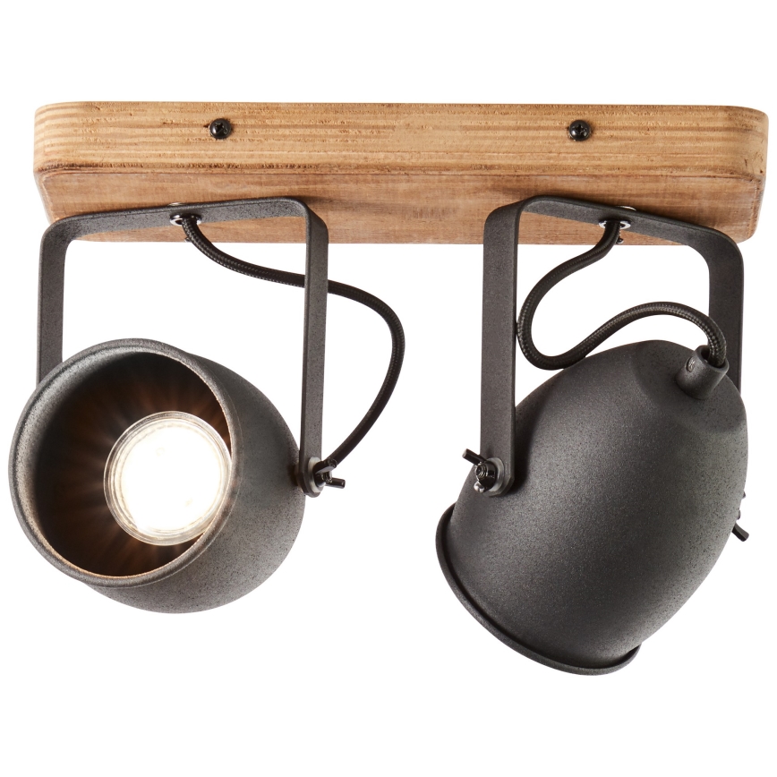 Brilliant - Точковий світильник CROWTON 2xGU10/6W/230V сосна