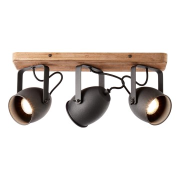 Brilliant - Точковий світильник CROWTON 3xGU10/6W/230V сосна