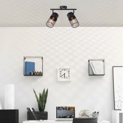 Brilliant - Точковий світильник KAMOLO 2xE27/40W/230V чорний