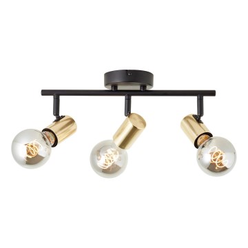 Brilliant - Точковий світильник KERRY 3xE27/40W/230V чорний/латунь