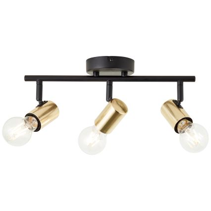 Brilliant - Точковий світильник KERRY 3xE27/40W/230V чорний/латунь