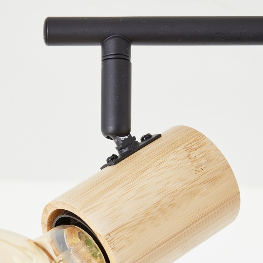 Brilliant - Точковий світильник KERRY 6xE27/40W/230V чорний/бамбук