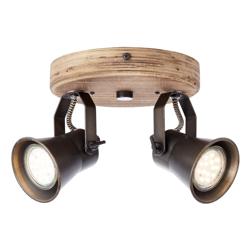 Brilliant - Точковий світильник SEED 2xGU10/5W/230V чорний/коричневий