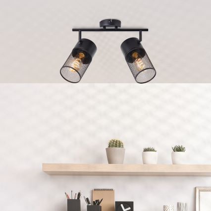 Brilliant - Точковий світильник KAMOLO 2xE27/40W/230V чорний