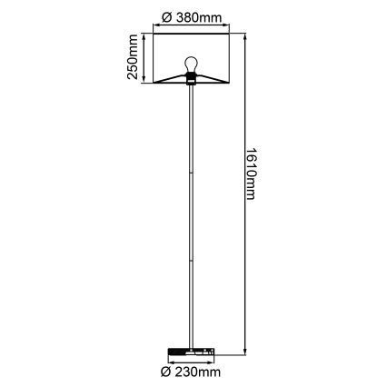 Brilliant - Торшер WIMEA 1xE27/52W/230V черный/бежевый