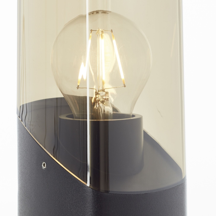 Brilliant - Уличная лампа MINOU 1xE27/10W/230V 60 cm IP44 черный/дымчатый