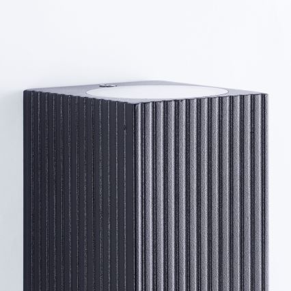 Brilliant - Уличный настенный светильник JELANI 2xGU10/10W/230V IP44 черный