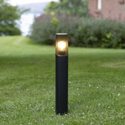 Brilliant - Уличная лампа MINOU 1xE27/10W/230V 60 cm IP44 черный/дымчатый