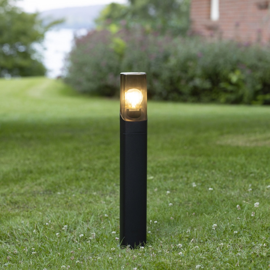Brilliant - Уличная лампа MINOU 1xE27/10W/230V 60 cm IP44 черный/дымчатый
