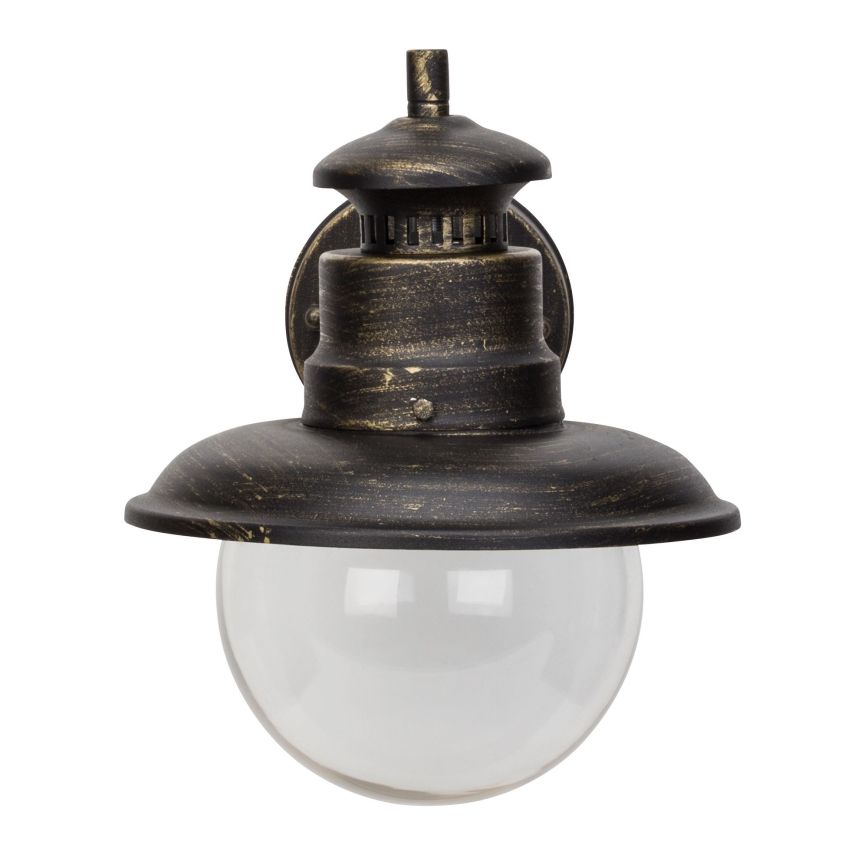Brilliant - Уличный настенный светильник ARTU 1xE27/60W/230V IP44 патина/золотистый