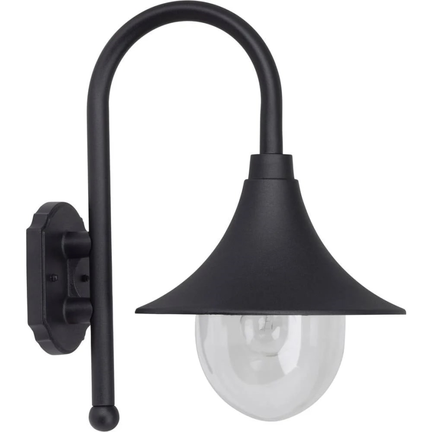 Brilliant - Уличный настенный светильник BERNA 1xE27/60W/230V IP44 черный