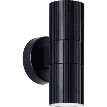 Brilliant - Уличный настенный светильник KEOLA 2xGU10/10W/230V IP44 черный