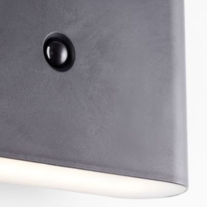 Brilliant - Уличный светодиодный аккумуляторный настенный светильник с датчиком XINO LED/3W/5V IP44 черный