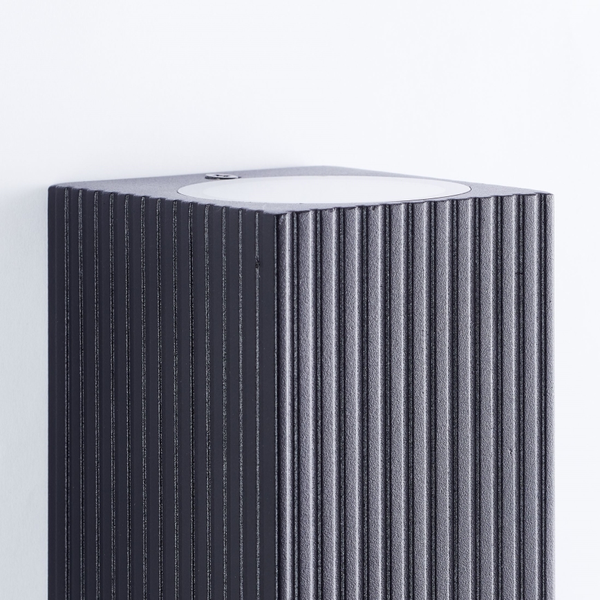 Brilliant - Вуличний настінний світильник JELANI 2xGU10/10W/230V IP44 чорний