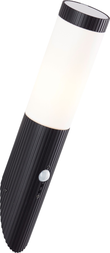 Brilliant - Вуличний настінний світильник з датчиком KALEO 1xE27/10W/230V IP44 чорний