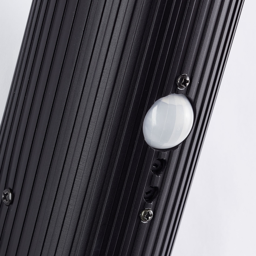 Brilliant - Вуличний настінний світильник з датчиком KALEO 1xE27/10W/230V IP44 чорний